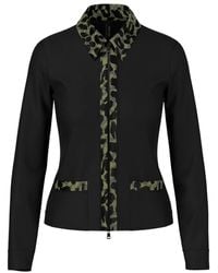 Marc Cain - Gedrukte Jerseyjas Met Moderne Details - Lyst