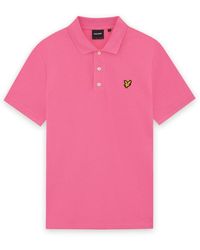 Lyle & Scott - Tops ,Roze ,Plain Polo Shirt - Lyst