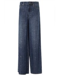 Self-Portrait - Wide Jeans - Lyst