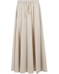 Herno - Rokken ,Nylon Lichtgewicht Lange Rok Met Elastische Taille - Lyst