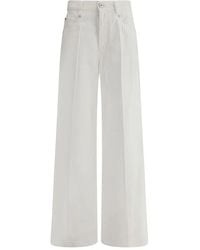 Brunello Cucinelli - Wijde Jeans Met Juweelversierde Riemlussen - Lyst
