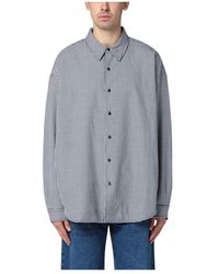 New Amsterdam Surf Association - Overhemden ,Zwart ,Wol Zwarte Wol Polyester Overhemden - Lyst