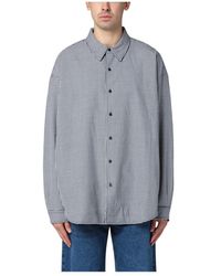 New Amsterdam Surf Association - Overhemden ,Zwart ,Wol Zwarte Wol Polyester Overhemden - Lyst