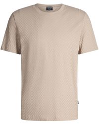 Joop! - Katoenen T-Shirt Met Decoratieve Textuur - Lyst