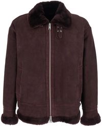 Arma - Bordeaux Sano Merino Suède Jas - Lyst