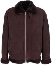 Arma - Sano Shearling Suede Jacket - Lyst
