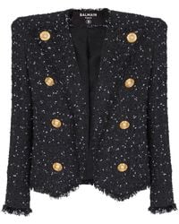Balmain - Tweed Jackets - Lyst