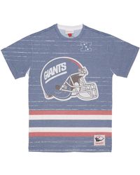 Mitchell & Ness - Tops ,Veelkleurig ,Katoen Ny Giants Logo Tee Celebration - Lyst
