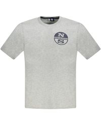 North Sails - Tops ,Grijs ,Katoen Short Sleeve T-Shirt - Lyst
