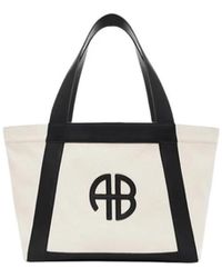 Anine Bing - Canvas Tote Bag Mit Lederriemen - Lyst