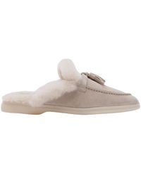 SCAROSSO - Gemütliche Tassel Mule Shearling Schuhe - Lyst