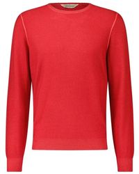 Gran Sasso - Truien & Vesten ,Rood ,Wol Fijne Wollen Gebreide Trui - Lyst