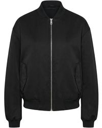 Calvin Klein - Jassen ,Zwart ,Satijn Satijnen Bomber - Lyst