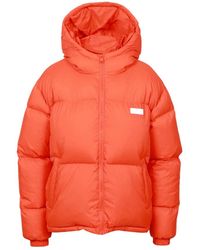 MSGM - Jassen ,Oranje ,Nylon Ripstop Nylon Down Jacket - Lyst