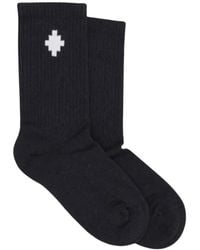 Marcelo Burlon - Cross Embroidered Stretched Socks - Lyst