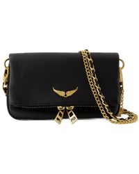 Zadig & Voltaire - Schwarze Leder Nano Hobo Tasche - Lyst