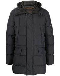 Moorer - Jassen ,Blauw ,Polyester Blauwe Puffer & Donsjas - Lyst