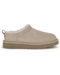 UGG - Schoenen ,Grijs ,Leer Classic Micro Enkellaarsjes - Lyst