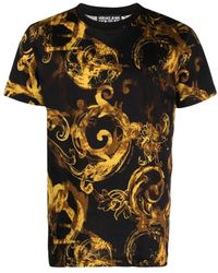 Versace - Schwarzes watercolor couture t-shirt - Lyst