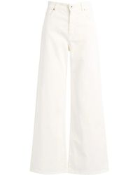 Weekend by Maxmara - Jeans ,Wit ,Katoen Wkdmedina Wide Leg Pants - Lyst