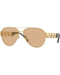 Versace - Greca Pilot Sonnenbrille - Lyst