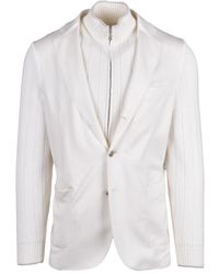 Eleventy - Jassen ,Wol Blazer Van Lichte Breistof - Lyst