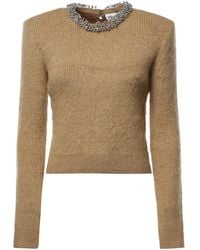 Self-Portrait - Round-Neck Knitwear - Lyst