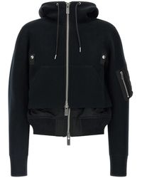 Sacai - Jassen ,Zwart ,Bomber Jassen - Lyst