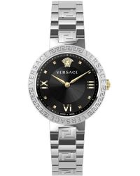 Versace - Armbanduhr greca lady 38 mm armband edelstahl ve2k005 21 - Lyst