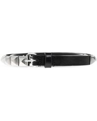 DSquared² - Accessoires ,Zwart ,Leer Leren Riem Met Studs - Lyst