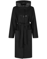 Fay - Jassen ,Zwart ,Wol Toggle Coat Vestaglia - Lyst