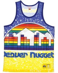 Mitchell & Ness - Fitness ,Veelkleurig ,Polyester Denver Nuggets Basketbal Tanktop - Lyst
