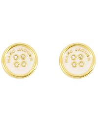 Marc Jacobs - Messing Knopf Stud Ohrringe - Lyst