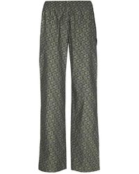 Gcds - Broeken ,Groen ,Katoen Elastische Taille Katoenen Broek - Lyst