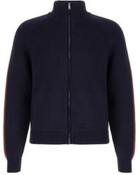Gucci - Woven Stitch Knit Wool Zip Jacket - Lyst
