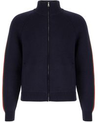 Gucci - Woven Stitch Knit Wool Zip Jacket - Lyst