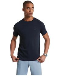 Michael Kors - Tops ,Blauw ,Katoen Cotton Crewneck T-Shirt - Lyst