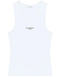Givenchy - Tops ,Wit ,Katoen Slim Fit Tank Top - Lyst
