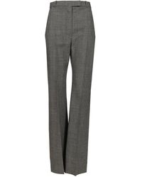 McQueen - Wollen Rechte Broek - Lyst