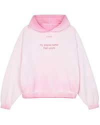 flâneur - Hoodies & Sweatvesten ,Roze ,Katoen Playlist Hoodie - Lyst