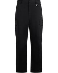 Moncler - Broeken ,Zwart ,Katoen Cargo Broek Van Stretchkatoen - Lyst