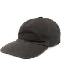 Brioni - Accessoires ,Grijs ,Polyester Geborduurde Logo Cap - Lyst