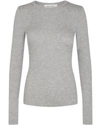 Sofie Schnoor - Graue Melange Langarmbluse - Lyst