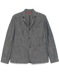 Barena - Grauer leinen baumwollblazer jacke - Lyst