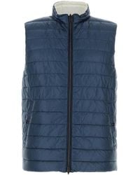 Herno - Jassen ,Blauw ,Nylon Omkeerbaar Nylon Donsjack - Lyst