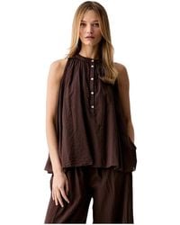 ViCOLO - Blouse Met Opstaande Kraag - Lyst