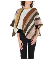 Missoni - Strick Poncho Pullover - Lyst