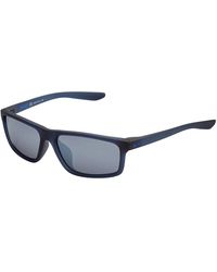 Nike - Accessoires ,Blauw ,Nylon Rechthoekige Injectie Zonnebril, Uv-Bescherming - Lyst