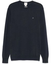 Calvin Klein - Nacht Himmel Logo Bestickter Pullover - Lyst