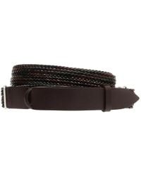 Orciani - Accessoires ,Bruin ,Leer Camouflage Interwoven Nobuckle Riem - Lyst